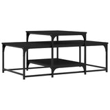 Tavolino da Salotto Nero 102x60x45 cm in Legno truciolato