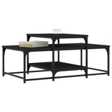Tavolino da Salotto Nero 102x60x45 cm in Legno truciolato