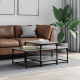 Tavolino da Salotto Grigio Sonoma 102x60x45cm Legno truciolato