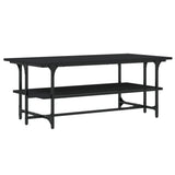 Tavolino Salotto Nero 100x50x40cm Legno truciolato