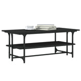 Tavolino Salotto Nero 100x50x40cm Legno truciolato