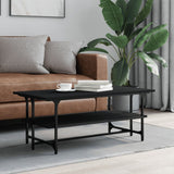 Tavolino Salotto Nero 100x50x40cm Legno truciolato