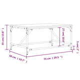 Tavolino da Salotto Rovere Sonoma 75x50x35cm Legno truciolato