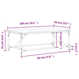 Tavolino da Salotto Rovere Sonoma 100x50x35cm Legno truciolato