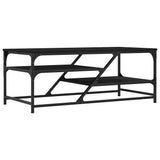 Tavolino da Salotto Nero 100x49x40 cm in Legno truciolato