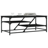Tavolino da Salotto Nero 100x49x40 cm in Legno truciolato