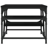 Tavolino da Salotto Nero 100x49x40 cm in Legno truciolato