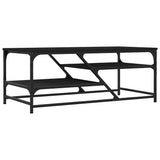 Tavolino da Salotto Nero 100x49x40 cm in Legno truciolato