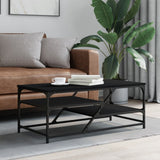 Tavolino da Salotto Nero 100x49x40 cm in Legno truciolato