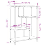 Libreria Grigio Sonoma 81x36x115 cm Legno truciolato e Acciaio