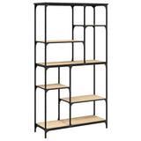 Libreria Rovere Sonoma 99x35,5x176 cm Legno truciolato Acciaio
