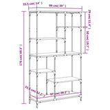 Libreria Rovere Sonoma 99x35,5x176 cm Legno truciolato Acciaio