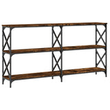 Tavolo Consolle Rovere Fumo 156x28x80,5 cm in Legno truciolato