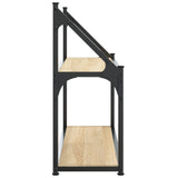 Mensola da parete a 2 ripiani in rovere Sonoma 60x21x51 cm in legno ingegnerizzato