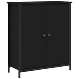 Credenza Nera 70x30x80 cm in Legno truciolato