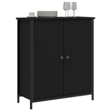 Credenza Nera 70x30x80 cm in Legno truciolato