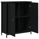 Credenza Nera 70x30x80 cm in Legno truciolato