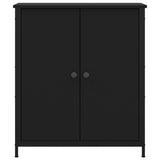 Credenza Nera 70x30x80 cm in Legno truciolato