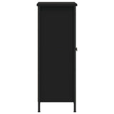 Credenza Nera 70x30x80 cm in Legno truciolato
