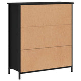 Credenza Nera 70x30x80 cm in Legno truciolato