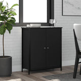 Credenza Nera 70x30x80 cm in Legno truciolato