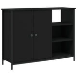 Credenza Nera 100x33x75 cm in Legno truciolato