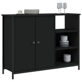 Credenza Nera 100x33x75 cm in Legno truciolato
