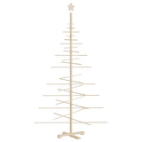 Albero di Natale Decorativo in Legno 180 cm Legno Massello Pino