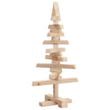 Albero di Natale in legno  naturale 60 cm Legno di pino massello
