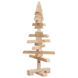 Albero di Natale Decorativo in Legno 60 cm Legno Massello Pino