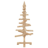 Albero di Natale Decorativo in Legno 90 cm Legno Massello Pino