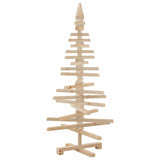 Albero di Natale Decorativo in Legno 120 cm Legno Massello Pino