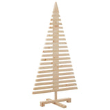 Albero di Natale Decorativo in Legno 120 cm Legno Massello Pino