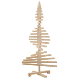 Albero di Natale Decorativo in Legno 120 cm Legno Massello Pino