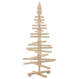 Albero di Natale Decorativo in Legno 120 cm Legno Massello Pino