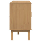 Credenza OLDEN Grigia e Marrone 114x43x73,5 cm Massello di Pino