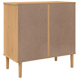 Cassettiera SENJA Aspetto Rattan Marrone 80x40x80 cm Legno Pino