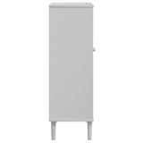 Scarpiera SENJA Aspetto Rattan Bianco 59,5x35x107 cm Massello