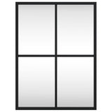 Specchio da Parete Nero 30x40 cm Rettangolare in Ferro