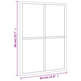 Specchio da Parete Nero 30x40 cm Rettangolare in Ferro