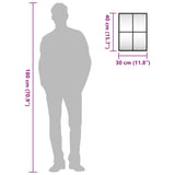 Specchio da Parete Nero 30x40 cm Rettangolare in Ferro