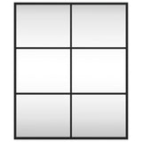 Specchio da Parete Nero 50x60 cm Rettangolare in Ferro