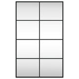 Specchio da Parete Nero 50x80 cm Rettangolare in Ferro