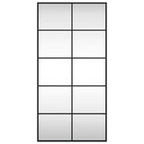 Specchio da Parete Nero 50x100 cm Rettangolare in Ferro