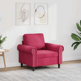 Poltrona Rosso Vino 60 cm Velluto
