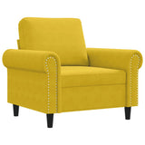 Poltrona Giallo 60 cm Velluto