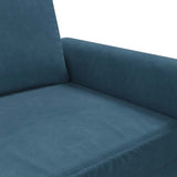 Divano a 2 Posti Blu 120 cm in Velluto