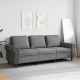 Divano a 3 Posti Grigio Scuro 180 cm in Velluto