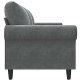 Divano a 3 Posti Grigio Scuro 180 cm in Velluto