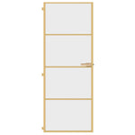 Porta Interni Sottile Oro 76x201,5cm Vetro Temperato Alluminio
